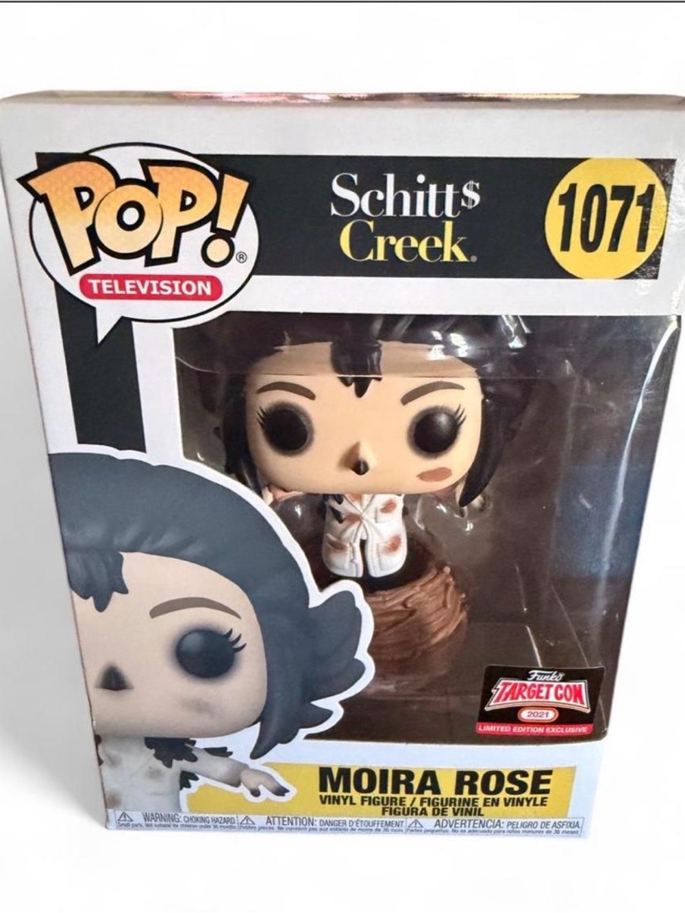 Funko Pop! Schitt's Creek Moira Rose — Black Hair, Cream Outfit, Brown Nest